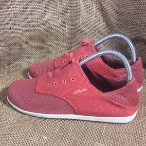 Olukai Waialua Lace Red Canvas Slip On Sneaker